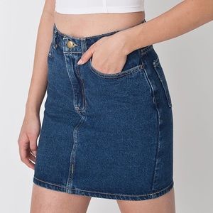 American apparel mini denim skirt